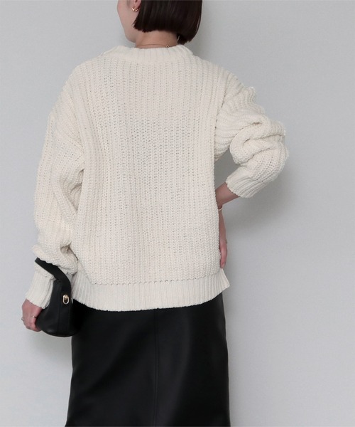 ur's（ユアーズ） ニット セーター モールヤーンチャンキーニットプル