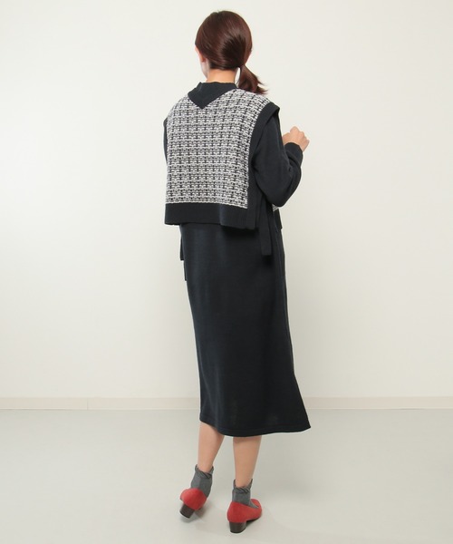 イッカ（ikka）/【2点セット】ニットベストワンピースアンサンブル ikka（イッカ） ワンピース 「2点セット」ニットベストワンピース