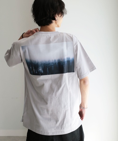 GeeRA tシャツ バックフォトプリントTシャツ メンズ レディース