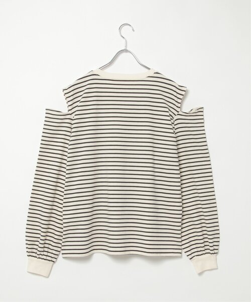 tシャツ ショルダーラインプルオーバー レディース VENCE EXCHANGE tシャツ ショルダーカットボーダープルオーバー