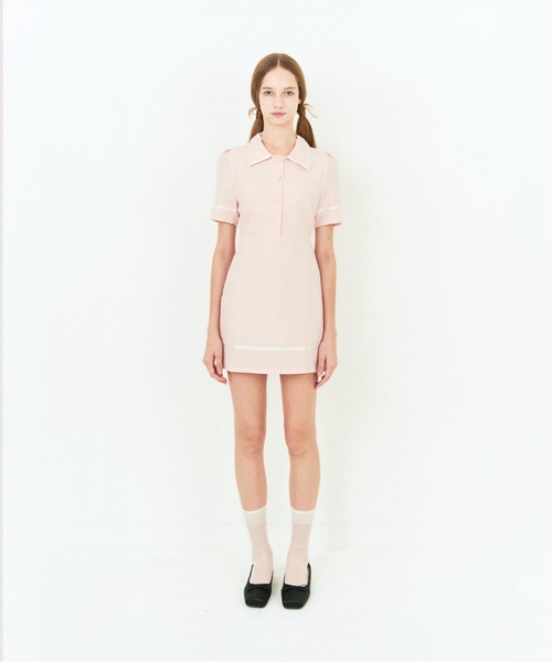 LA POMME petit ポロカラースポーツワンピース LA POMME petit ワンピース ポロカラースポーツワンピース/Polo