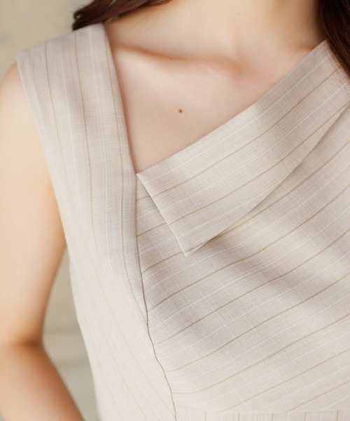 LADYMADE ワンピース アシメストライプワンピース : ZOZOTOWN