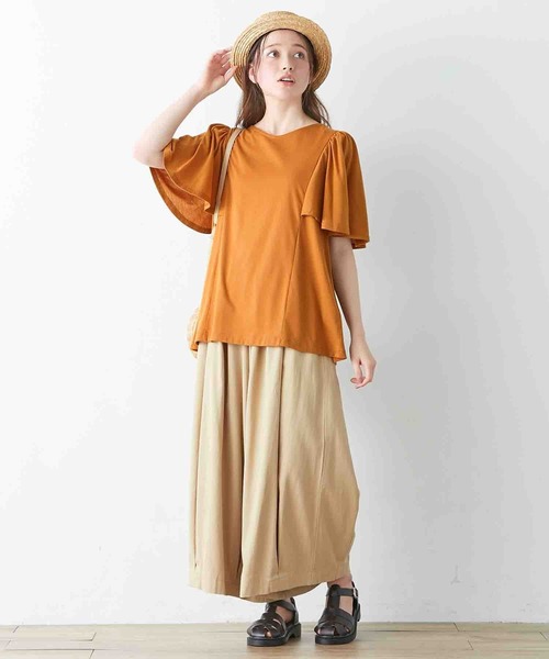 ヴィオラ VIOLA VIOLA 裏使いクルー半袖Tシャツ （3-2(K.ORANGE
