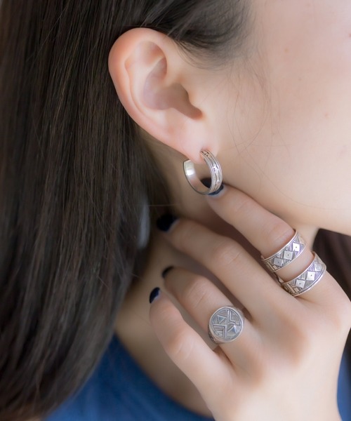 ear PAPILLONNER ピアス 「TUAREG SILVER（トゥアレグ）」フープ