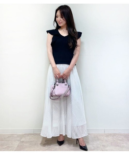 ニット セーター 「DESERT ROSE/デザートローズ」フリルスリーブリブニット レディース Desert Rose ニット セーター 「DESERT ROSE/デザートローズ