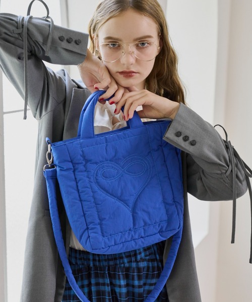 ショルダーバッグ バッグ padded heart bag/ハートモチーフ