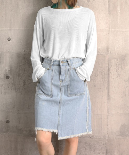 miniministore tシャツ シアートップス レディース サマーニット
