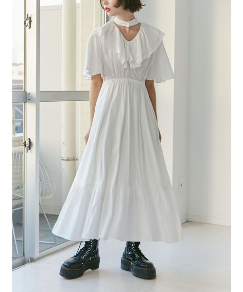 ジュエティ ワンピース jouetie ワンピース Vネックフリルロングワンピース : ZOZOTOWN
