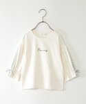 tシャツ 7分袖タックチェック切り替えT(12...の詳細画像1