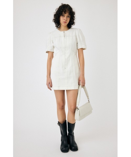 MOUSSY ミニワンピース MOUSSY ワンピース FRONT ZIP ミニドレス : ZOZOTOWN Yahoo!店