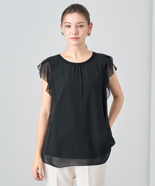 ANAYI｜シフォンコンビナローフリルプルオーバー | Rakuten