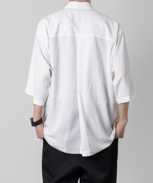 ATO（アトウ） シャツ Crepe de Chine OPEN COLLAR SHIRT メンズ