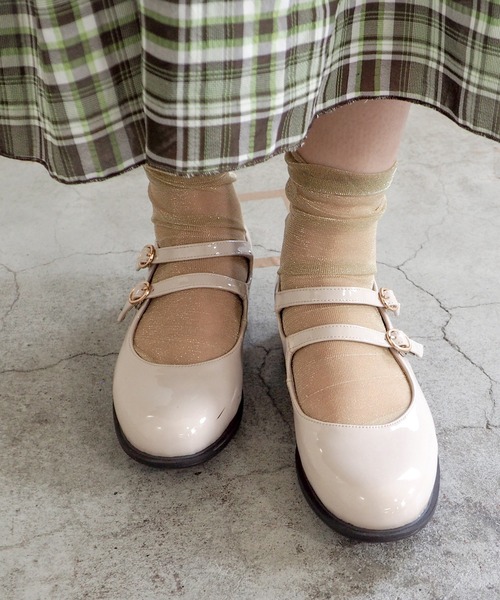 byあしながおじさん パンプス 晴雨兼用│ダブルストラップパンプス
