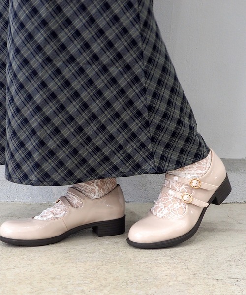 byあしながおじさん パンプス 晴雨兼用│ダブルストラップ