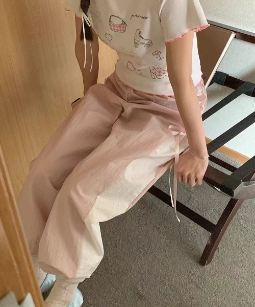 BPN レースアップ 黒 パンツ BPN レースアップ 黒 パンツ