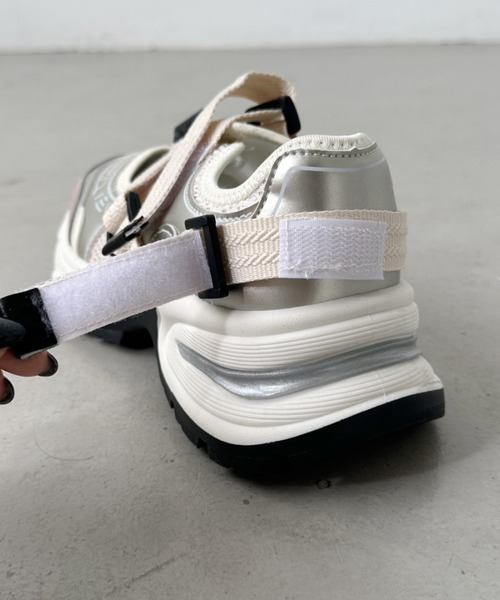 CLEA スニーカー ベルトメッシュスニーカー レディース