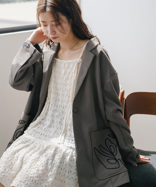 Kastane（カスタネ） ワンピース フクレジャガードミニワンピース