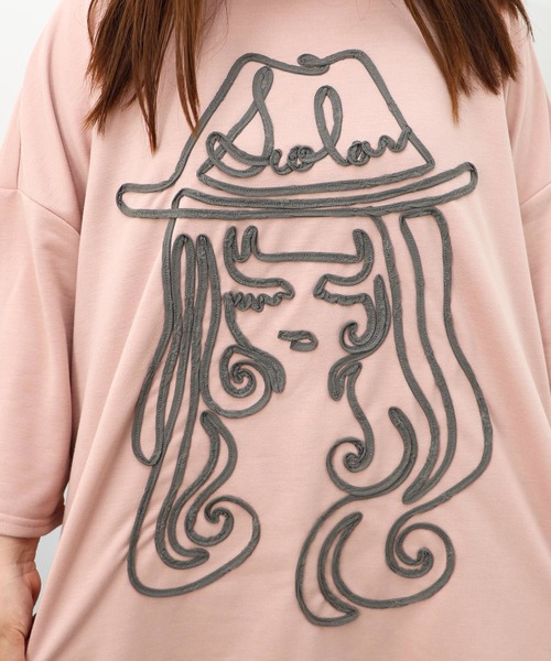 葵葉様 用 ScoLar tシャツ Tシャツ 143606：花刺繍コード叩き付け 女の子
