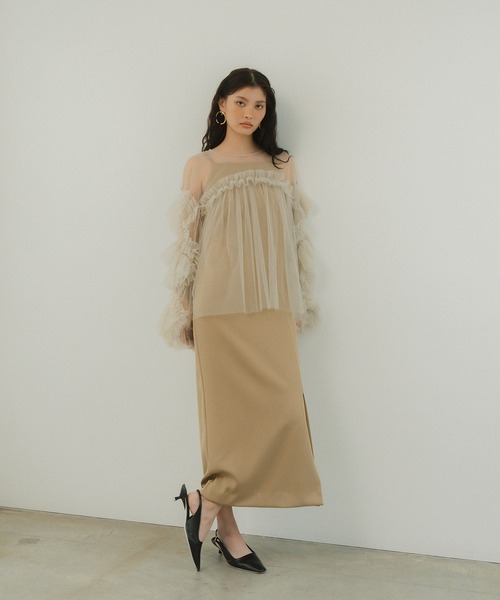 【新品未使用】ANDRESD cutting curve dress cutting curve dress カッティングカーブドレス（ドレス