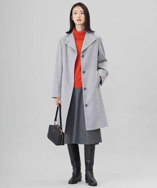 24AW★スタンドカラーオーバーコート★グレー J.PRESS｜Super150sAZAMIビーバー スタンドカラー コート | Rakuten