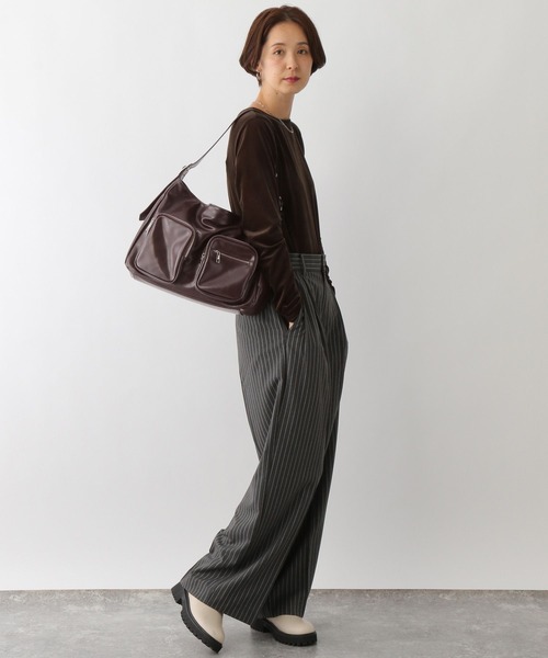 まみー出品① LEPSIM（レプシィム） ショルダーバッグ バッグ フェイクレザーダブル