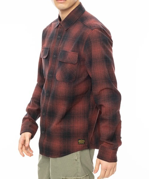 (取寄) ルーカ メンズ デイシフト フランネル ロング スリーブ RVCA men Dayshift Flannel Long Sleeve Olive RVCA（ルーカ） シャツ メンズ DAYSHIFT FLANNEL LS 長袖シャツ 「2024