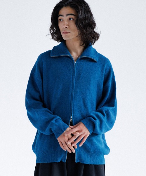 SINSS セーター ニット Loose silhouette zip knit / ルーズ