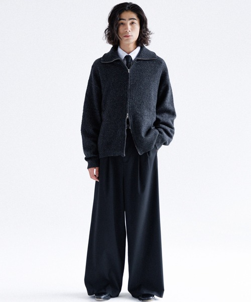 SINSS セーター ニット Loose silhouette zip knit / ルーズ