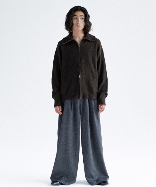 SINSS セーター ニット Loose silhouette zip knit / ルーズ