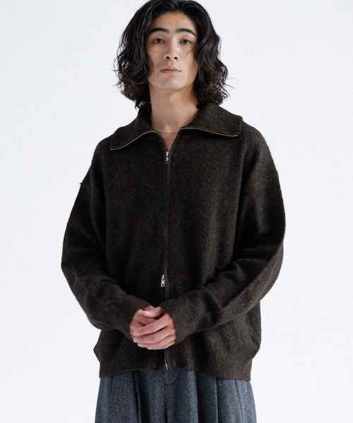 【SINSS】ルーズシルエットジップニット　Sサイズ SINSS セーター ニット Loose silhouette zip knit / ルーズ