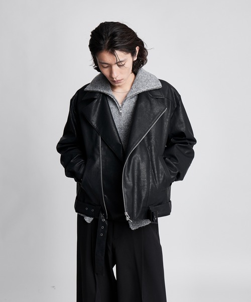sinssポップアップ限定ニット SINSS タートルネック セーター ニット Loose silhouette zip knit