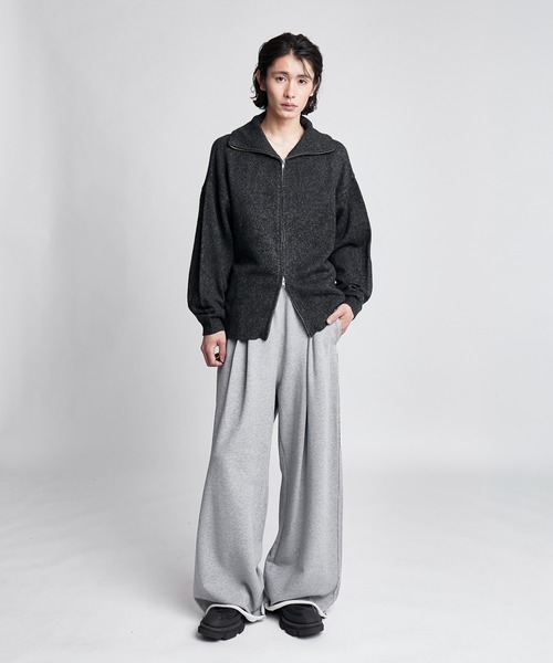 SINSS タートルネック セーター ニット Loose silhouette zip knit