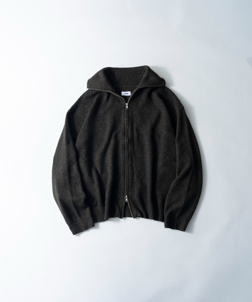 SINSS タートルネック セーター ニット Loose silhouette zip knit