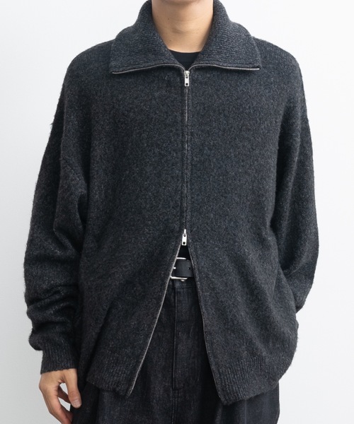 SINSS ポップアップ限定　ニット　Sサイズ SINSS セーター ニット Loose silhouette zip knit / ルーズシルエット
