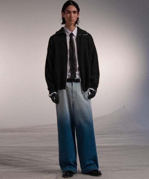 【SINSS】ルーズシルエットジップニット SINSS セーター ニット Loose silhouette zip knit / ルーズ