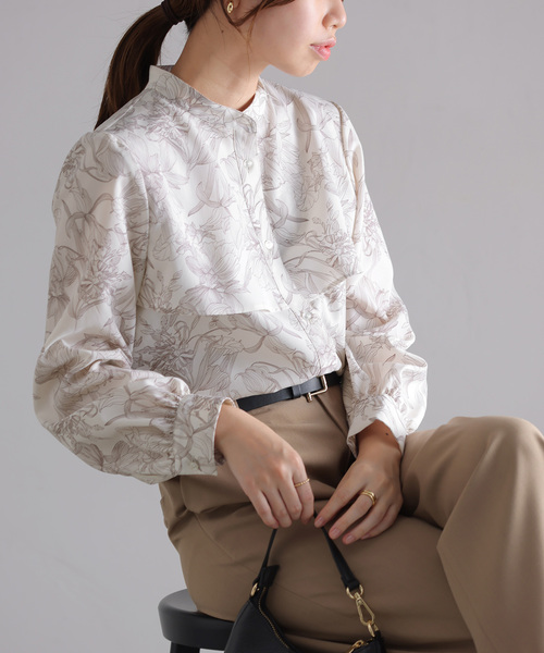 La TOTALITE（ラ トータリテ） ブラウス シャツ フレアフリルブラウス