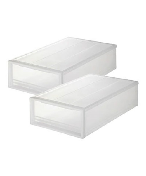 MUJI (無印良品) 収納ケースセット 無印良品（MUJI） 収納 「2個セット」ポリプロピレン 衣装ケース 小