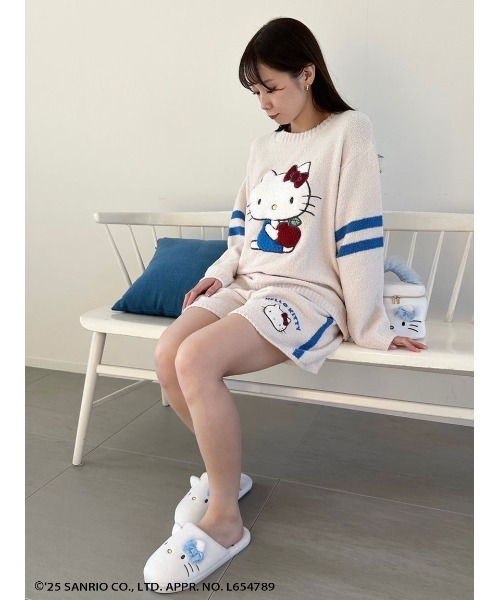 SNIDEL HOME　KITTY　ニットソックス　ピンク HELLO KITTY】ニットソックス(ソックス＆レッグウォーマー