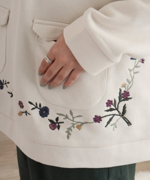 パーカー EMAGO 花刺繍パーカー レディース Emago パーカー EMAGO 花刺繍パーカー レディース : ZOZOTOWN