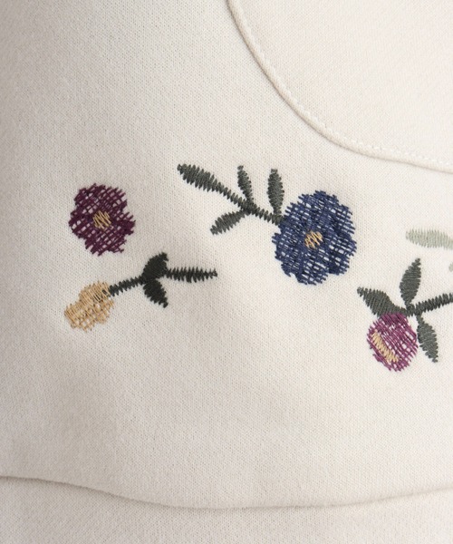 パーカー EMAGO 花刺繍パーカー レディース adidas パーカー フラワー刺しゅうパーカー / アディダス