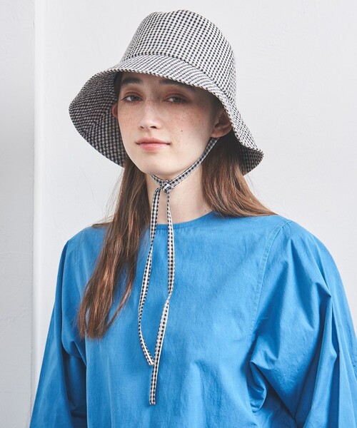 UNITED ARROWS 帽子 ハット ギンガムチェック UV レディース