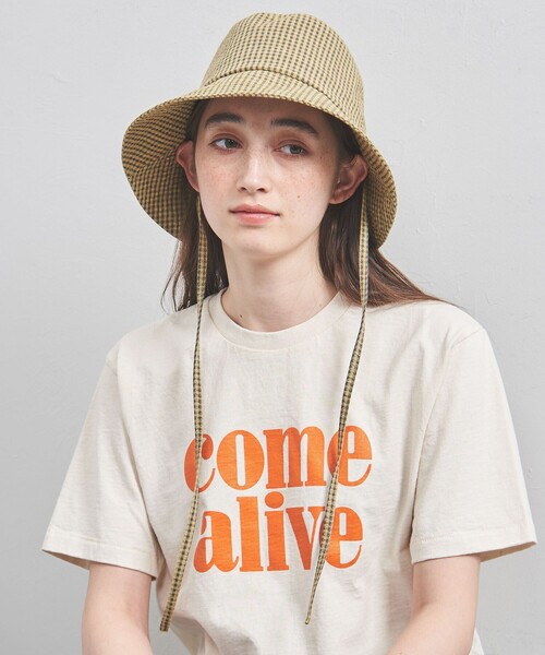 UNITED ARROWS 帽子 ハット ギンガムチェック UV レディース