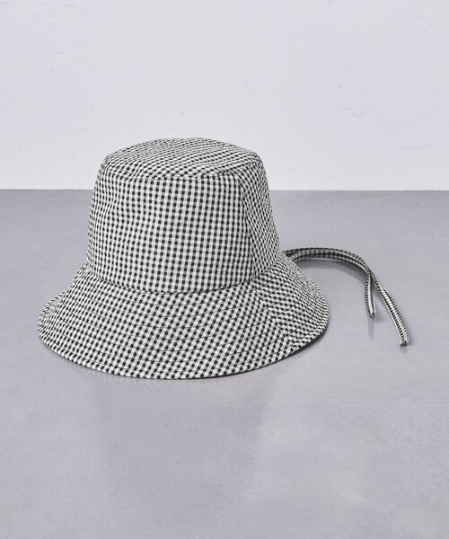 90's エーグル ギンガムチェック bucket hat city アーカイブ 14+ 帽子 ハット ギンガムチェック刺繍入りバケットハット