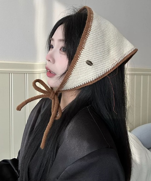 nknit ンニット　スカーフ カラー　ニット idem（イデム）の「scarf × high neck knit/スカーフ付き
