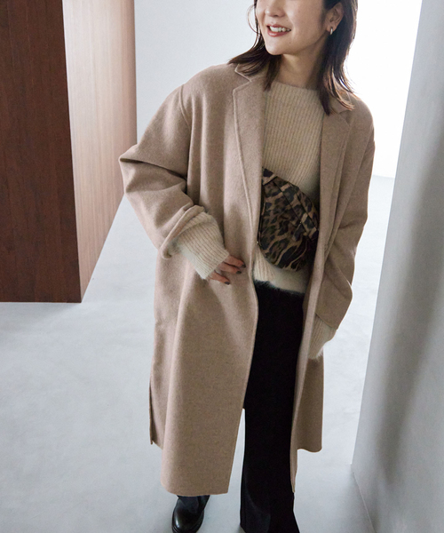 【今期】SLOBE IENA ロングチェスターコート 36 ブラウン 今期】SLOBE IENA ロングチェスターコート 36 ブラウン