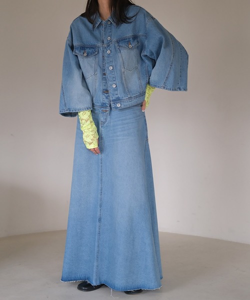 エコデニム クルージャケット エコデニムドレス 2点セット 2点セット】エコデニム クルージャケット、エコデニムドレス