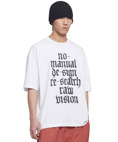 tシャツ A'GEM/9 × .kom 「NOMANUAL/ノーマニュアル」 RAW VISION T-SHIRT/RAW ビジョン TEE レディー