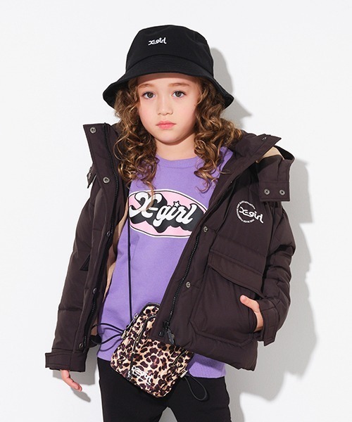 「X-girl Stages」 「KIDS」ダウンジャケット 110cm レッド キッズ_画像2