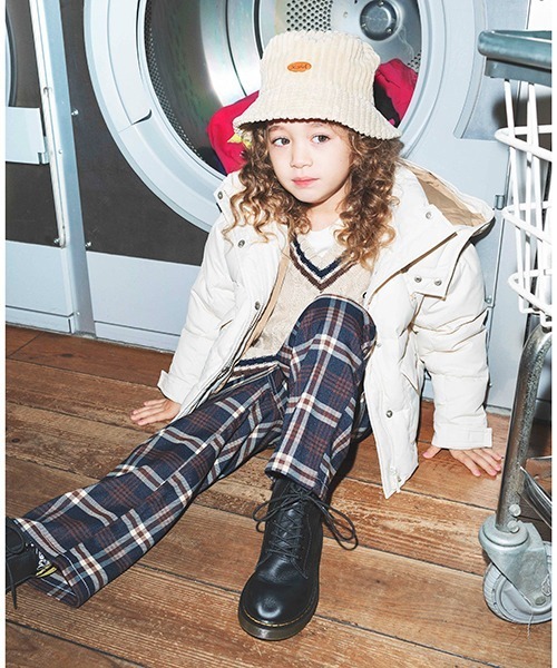 「X-girl Stages」 「KIDS」ダウンジャケット 110cm レッド キッズ_画像9