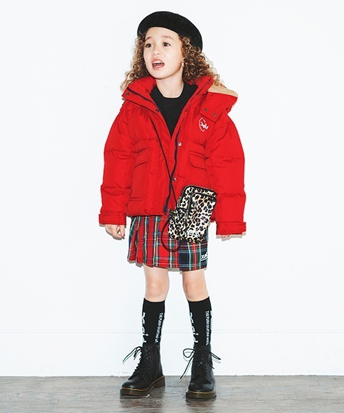 「X-girl Stages」 「KIDS」ダウンジャケット 110cm レッド キッズ_画像10